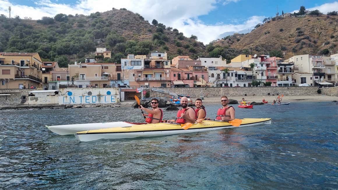 Freedome team in a kayak