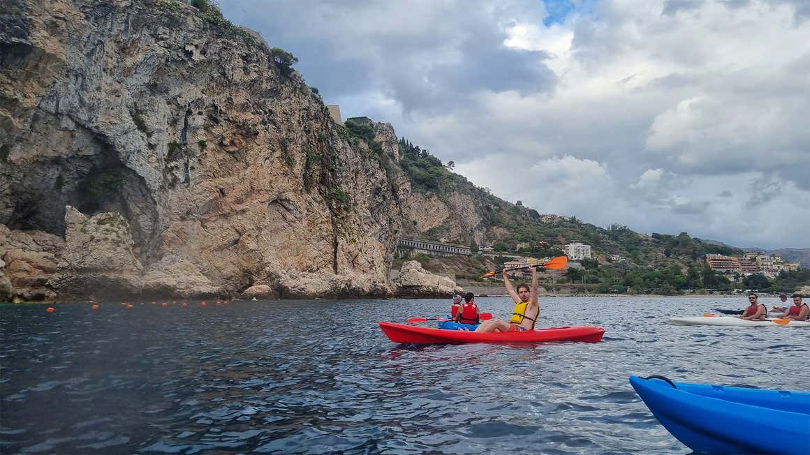 Freedome team in a kayak