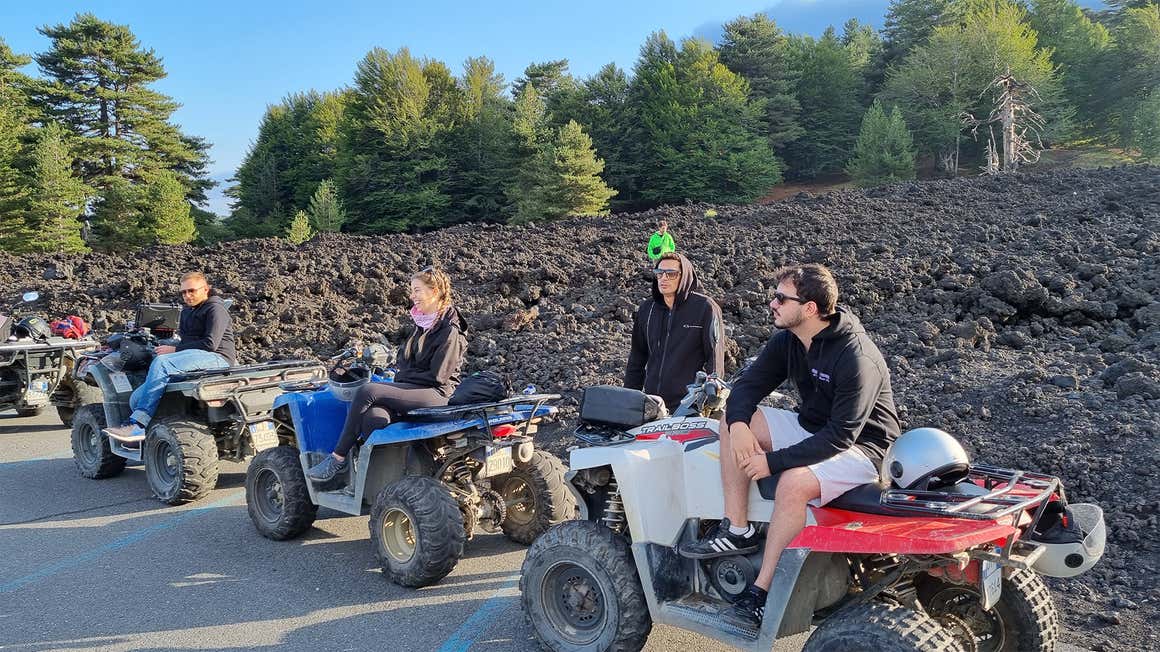 Freedome's team on a quad