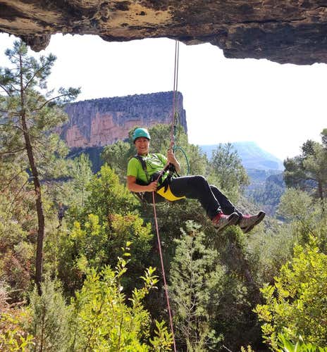 Barranco seco del Tesoro en Chulilla en la provincia de Valencia