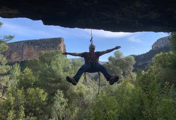 Barranco seco del Tesoro en Chulilla en la provincia de Valencia