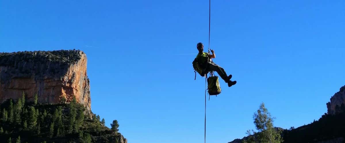 Barranco seco del Tesoro en Chulilla en la provincia de Valencia