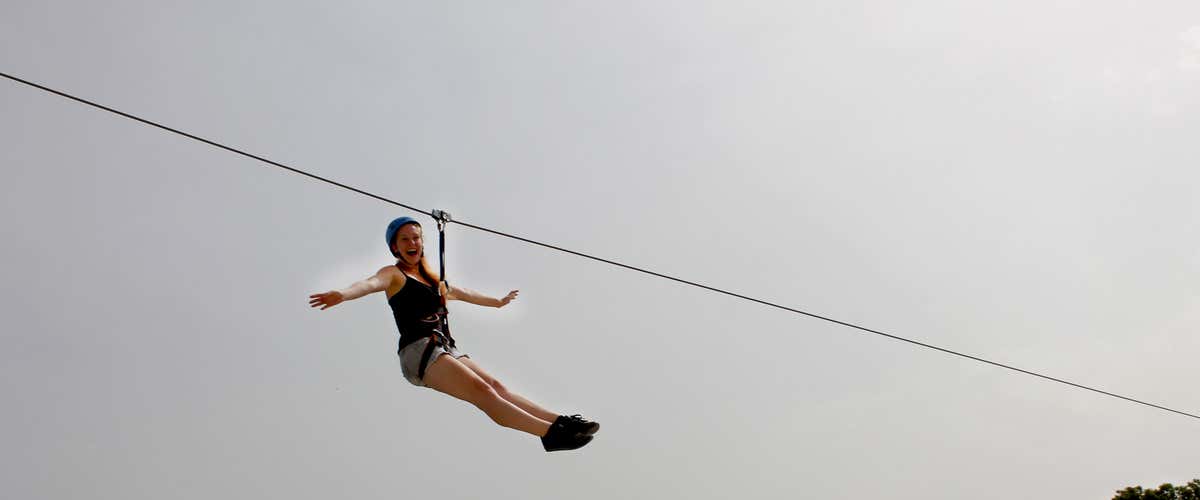 Tyrolean traverse in the province of Alicante
