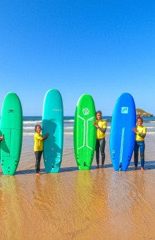 Surfing in Llanes
